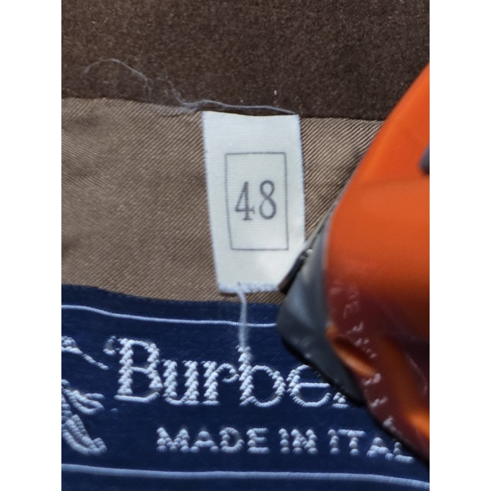Burberrys Vintage Brown Pencil Skirt Made in Italy IT 48 US 12 Wool Side Zip - Picture 4 of 9